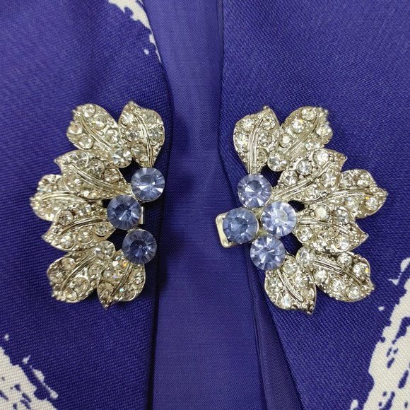 NWT GIOVANNA COLLECTION 2C SUIT JACKET AND TANK TOP SIZE 18W PURPLE/WHITE - Picture 9 of 13